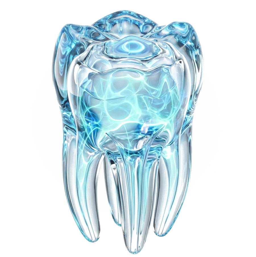 3D Crystal Glass Molar Sculpted Aesthetic Tooth